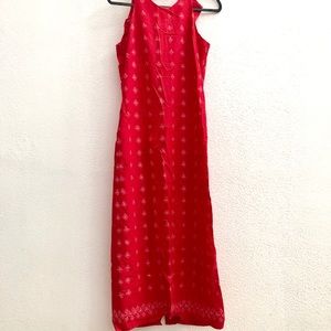 Zara Red Long Casual Dress